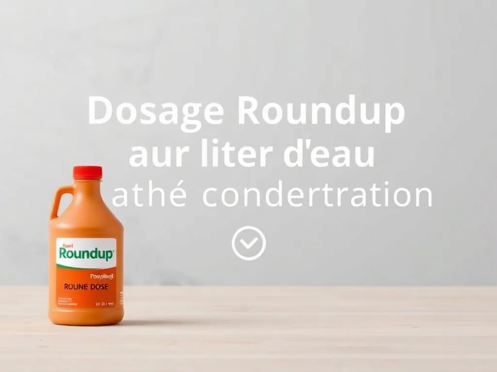 Dosage Roundup pour 1 litre d’eau : la bonne dose selon la cible et la concentration
